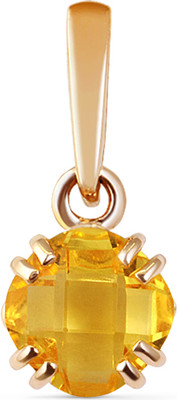 Подвеска из желтого золота Кристалл CI74100226773