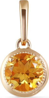 Подвеска из желтого золота Кристалл CI64400226773