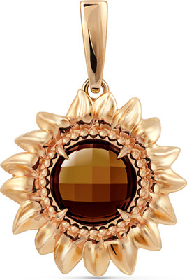 Подвеска из желтого золота Кристалл CH56800226773