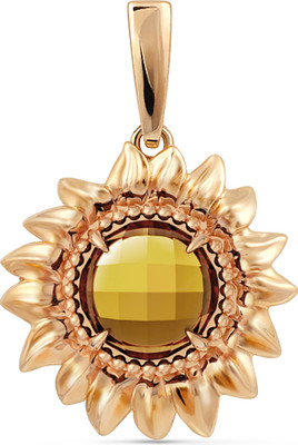 Подвеска из красного золота Кристалл CJ67100226773