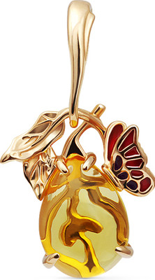 Подвеска из желтого золота Кристалл CH74600226773