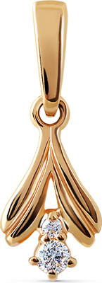 Подвеска из желтого золота Кристалл CA04000226773