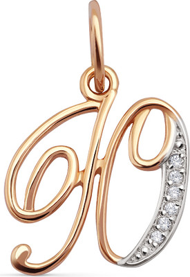 Подвеска из желтого золота Кристалл CD24300226773