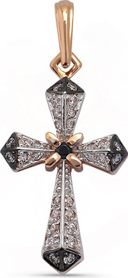 Крестик из желтого золота Кристалл CD49900226773