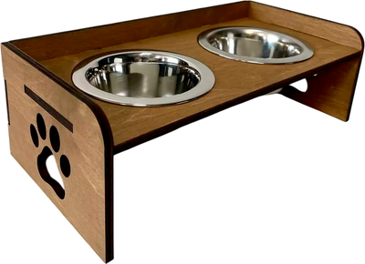 Набор мисок для животных ОМурМебель с двумя мисками (одна лапа)
