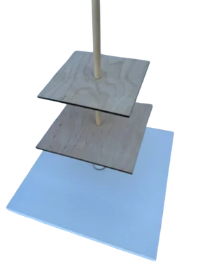 Подставка для торта ОМурМебель трехярусное ЛМДФ квадратное (2см)