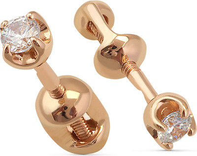 Серьги из желтого золота Кристалл CC50300226773