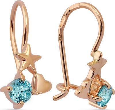 Серьги из желтого золота Кристалл CC38600226773