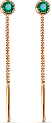 Серьги из желтого золота Кристалл CC29600226773