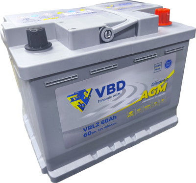 Автомобильный аккумулятор VBD 660A L2 / VBD.L2.60.660.AGM.R (60А/ч)
