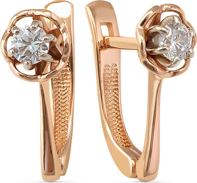 Серьги из желтого золота Кристалл CC67300226773