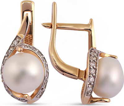 Серьги из желтого золота Кристалл CD42400226773