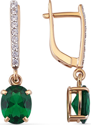 Серьги из желтого золота Кристалл CD25400226773