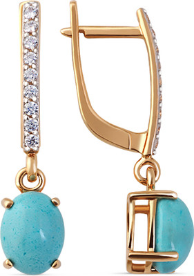 Серьги из желтого золота Кристалл CI30400226773