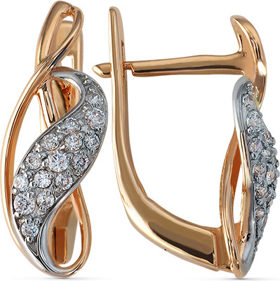 Серьги из желтого золота Кристалл CD82500226773