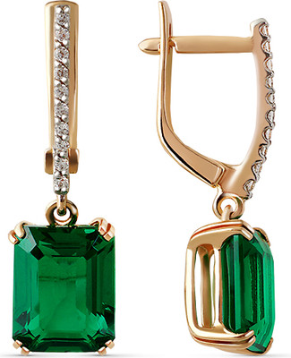 Серьги из желтого золота Кристалл CI16900226773