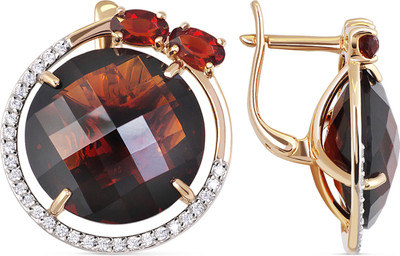 Серьги из желтого золота Кристалл CI68200226773