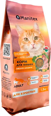 Сухой корм для кошек Manitex Adult Для взрослых Мясное ассорти (1.5кг)