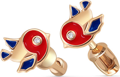 Серьги из желтого золота Кристалл CI80100226773