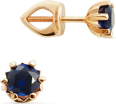 Серьги из желтого золота Кристалл CG39600226773