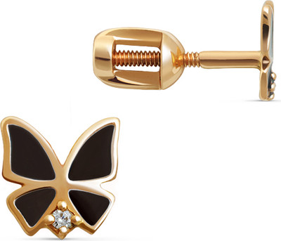 Серьги из желтого золота Кристалл CG26000226773