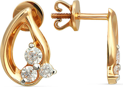 Серьги из желтого золота Кристалл CH34100226773