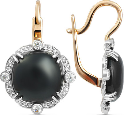 Серьги из желтого золота Кристалл CJ09100226773
