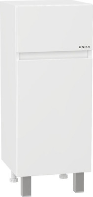 Шкаф-полупенал для ванной Onika Милтон 40 напольный / 404016 (белый, с бельевой корзиной)