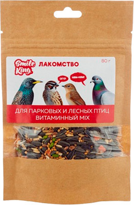 Лакомство для птиц Smile King Для парковых и лесных. Витаминный Mix / LKG-84 (80г)
