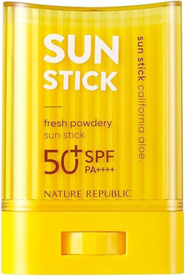 Стик солнцезащитный Nature Republic California Aloe Fresh Powdery Sun Stick SPF50+ PA++++ (24г)