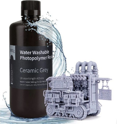 Фотополимерная смола для 3D-принтера Elegoo Water Washable / 50.103.0117 (1кг, керамический серый)