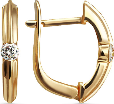 Серьги из желтого золота Кристалл CK43100226773