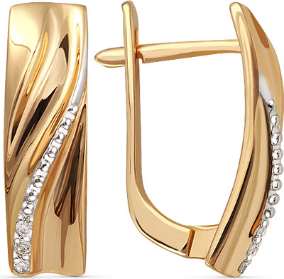 Серьги из желтого золота Кристалл CL53200226773