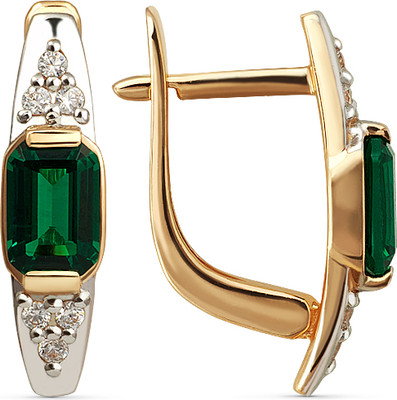 Серьги из желтого золота Кристалл CG39000226773