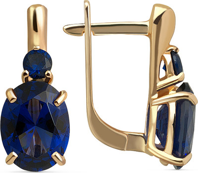 Серьги из желтого золота Кристалл CL66600226773