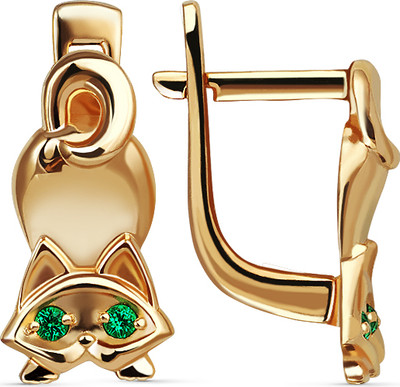 Серьги из желтого золота Кристалл CL59900226773