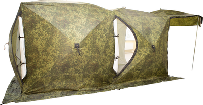 Палатка Стэк Дубль-3Т / С69.Д3.011.ПН (пиксель с навесом, трехслойная)