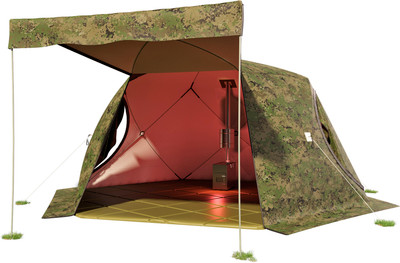 Палатка Стэк Чум 2 Т / С69.Ч2.011.ПН (пиксель с навесом, трехслойная)