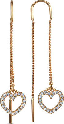 Серьги из желтого золота Кристалл CM76100226773