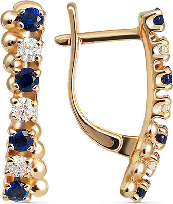 Серьги из желтого золота Кристалл CJ20200226773