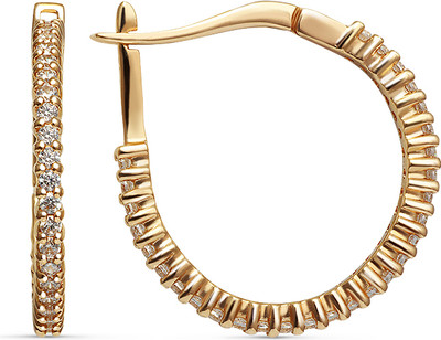 Серьги из желтого золота Кристалл CK13600226773