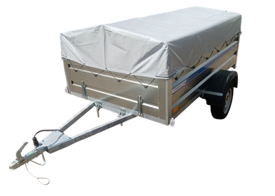 Прицеп для автомобиля Кремень Стандарт плюс 2.5x1.56М (борт 50см, тент 30см)