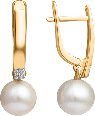 Серьги из желтого золота Кристалл CP12000226773