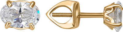 Серьги из желтого золота Кристалл CP03200226773
