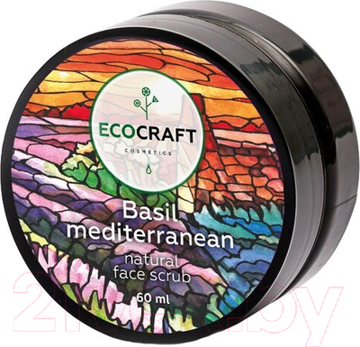 Скраб для лица EcoCraft Базилик средиземноморский для жирной и проблемной кожи (60мл)