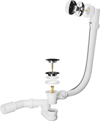 Сифон Roxen R70A-CH (полуавтомат, хром)