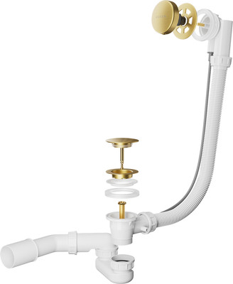 Сифон Roxen R70A-G (полуавтомат, брашированное золото)