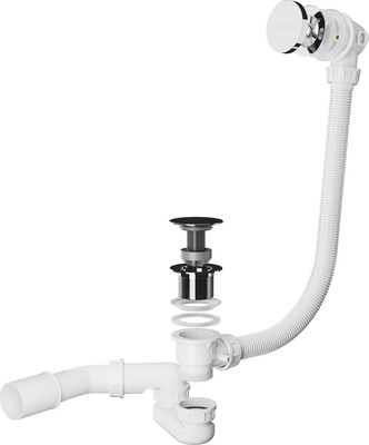 Сифон Roxen R70C-CH (хром)