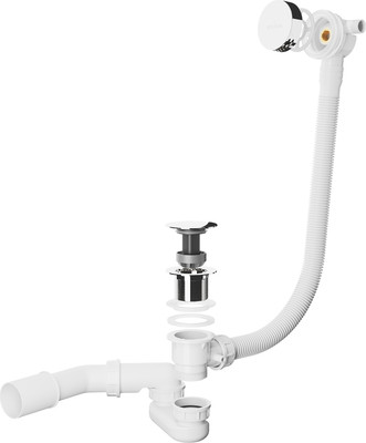 Сифон Roxen R70S-CH (с функцией наполнения воды, хром)