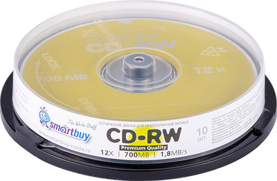 Набор дисков CD-RW SmartBuy SBCD-RW10 (10шт)
